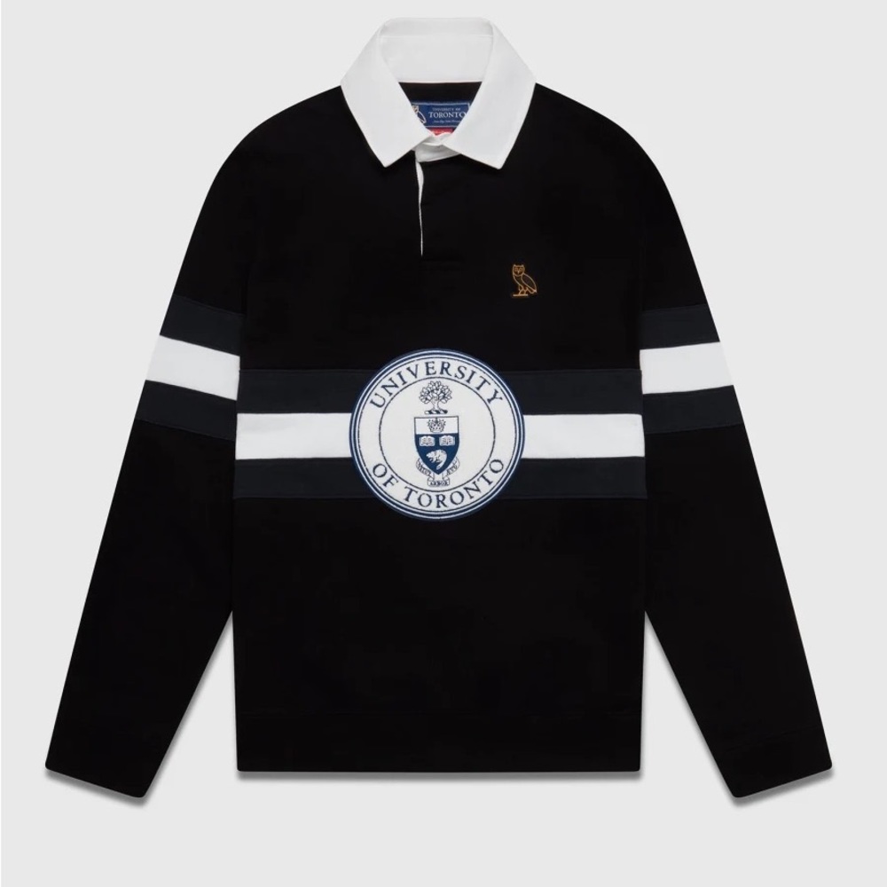 OVO® / U OF T RUGBY POLO (Black/Grey)